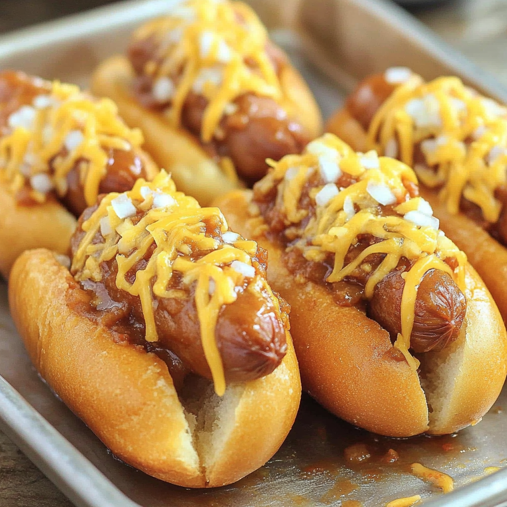 Recipe preparation for Chili Corn Dogs