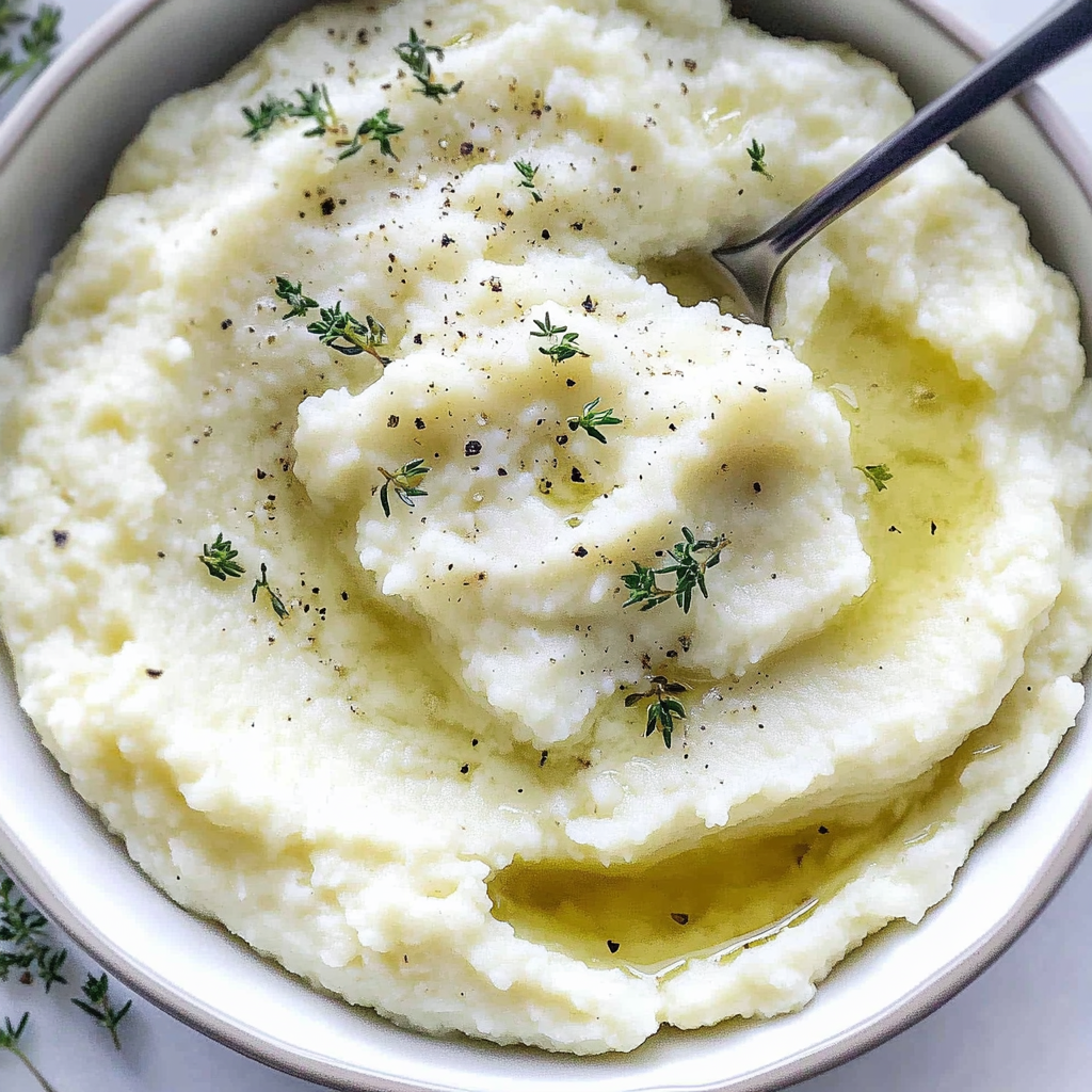 Recipe preparation for Creamy Copycat Cauliflower Puree Recipe