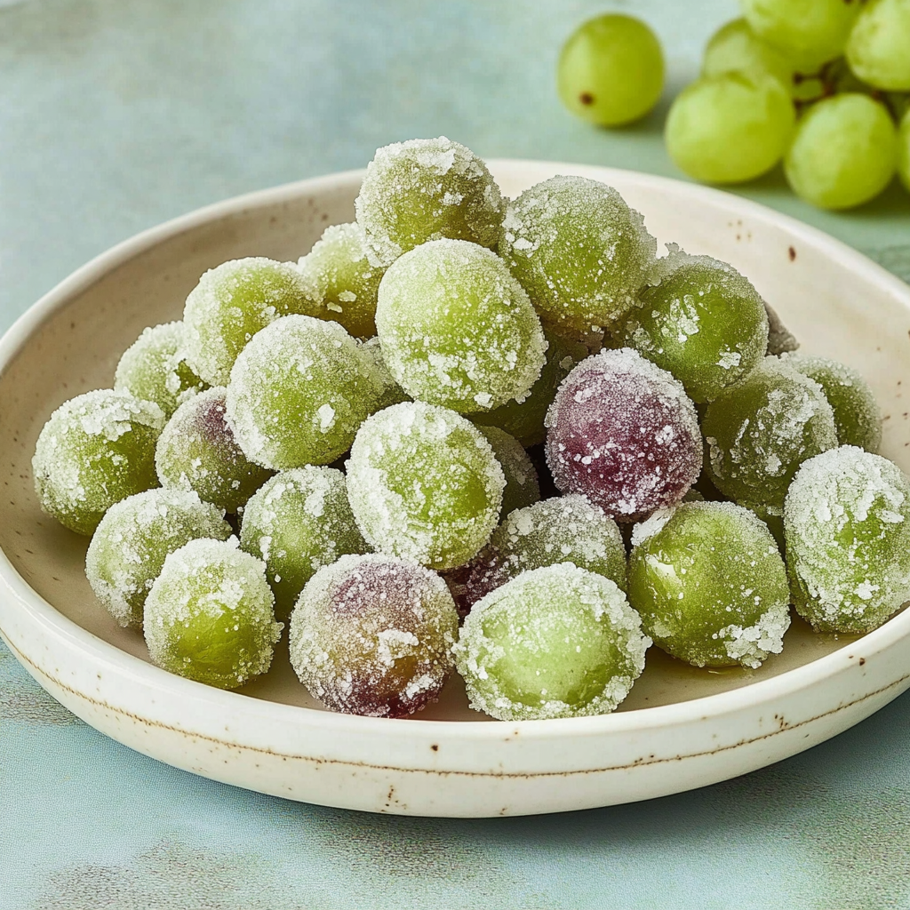 Recipe preparation for Summer Sour Candy Frozen Grapes
