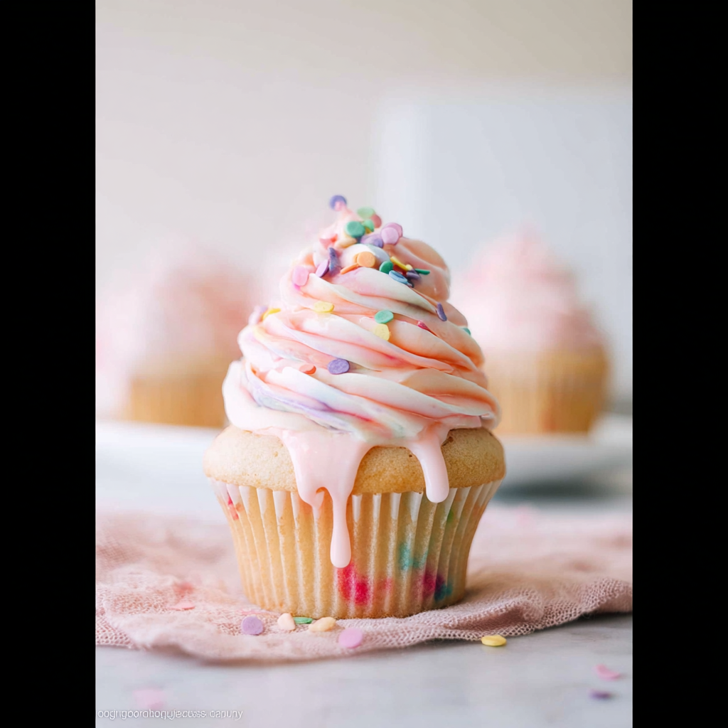 Recipe preparation for Confetti Sprinkle Cupcakes