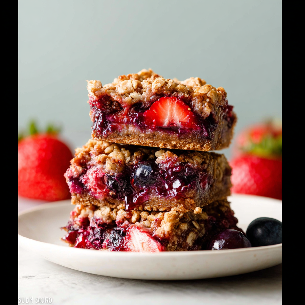 Recipe preparation for Berry Streusel Bars
