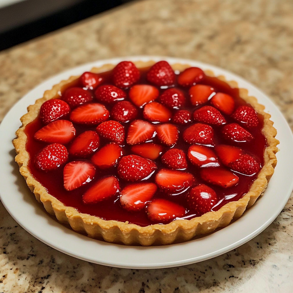Recipe preparation for Easy Fresh Strawberry Pie