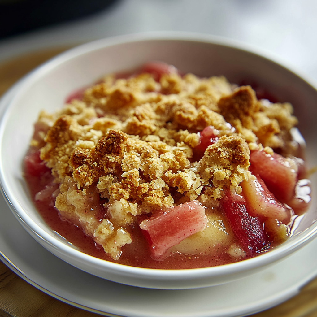 Recipe preparation for Rhubarb Crisp Recipe