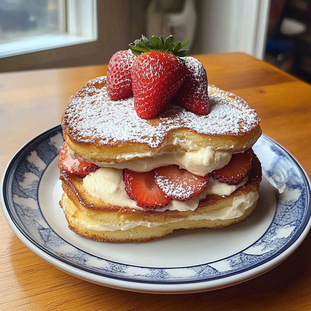 Recipe preparation for Strawberry Cream Cheese Stuffed French Toast