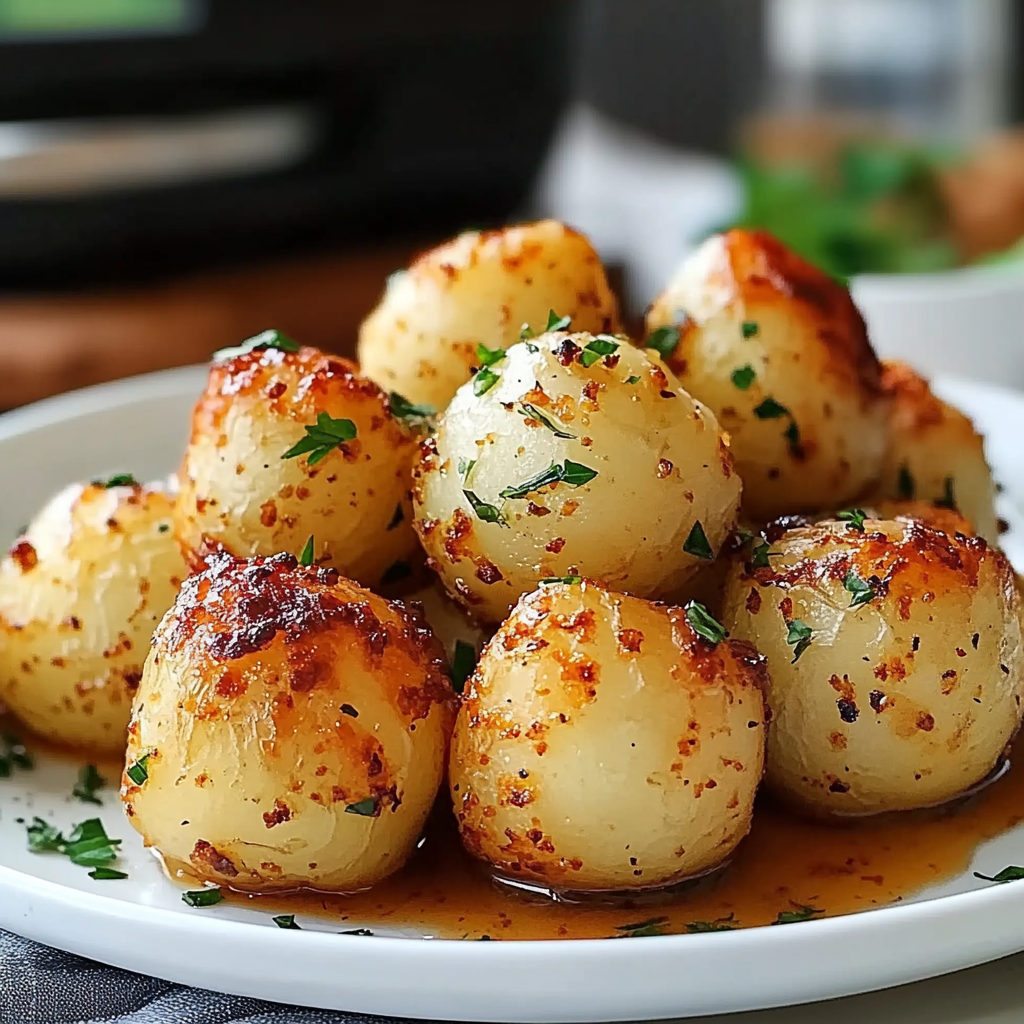 Recipe preparation for Garlic Potato Pops