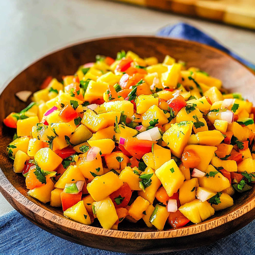Recipe preparation for Mango Salsa