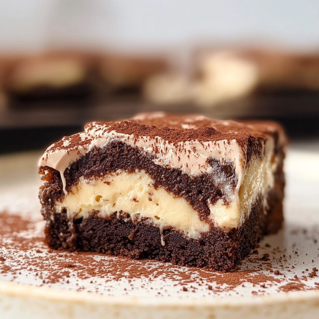 Recipe preparation for Easy Tiramisu Brownies