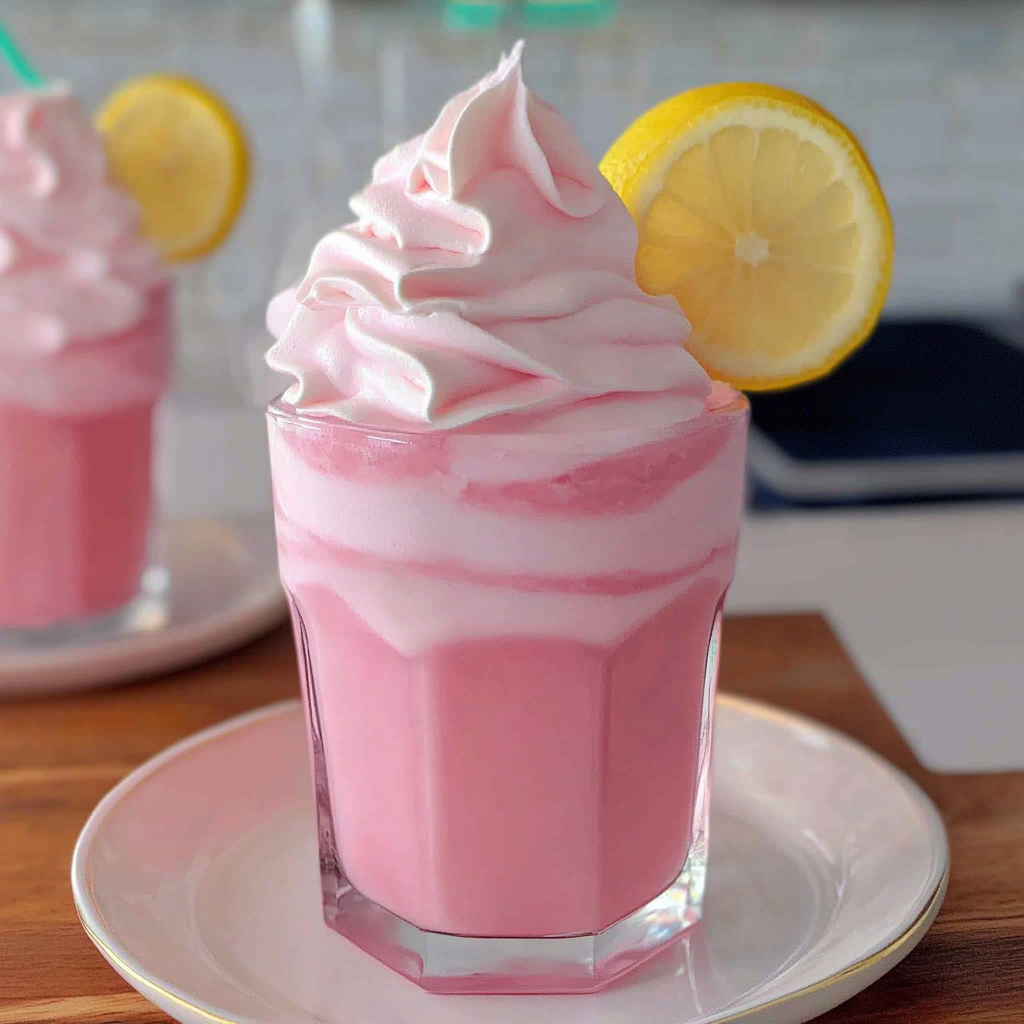 Recipe preparation for Whipped Pink Lemonade