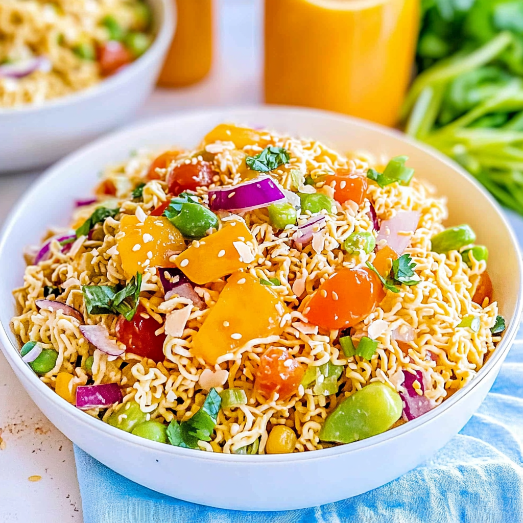 Recipe preparation for Ramen Noodle Salad