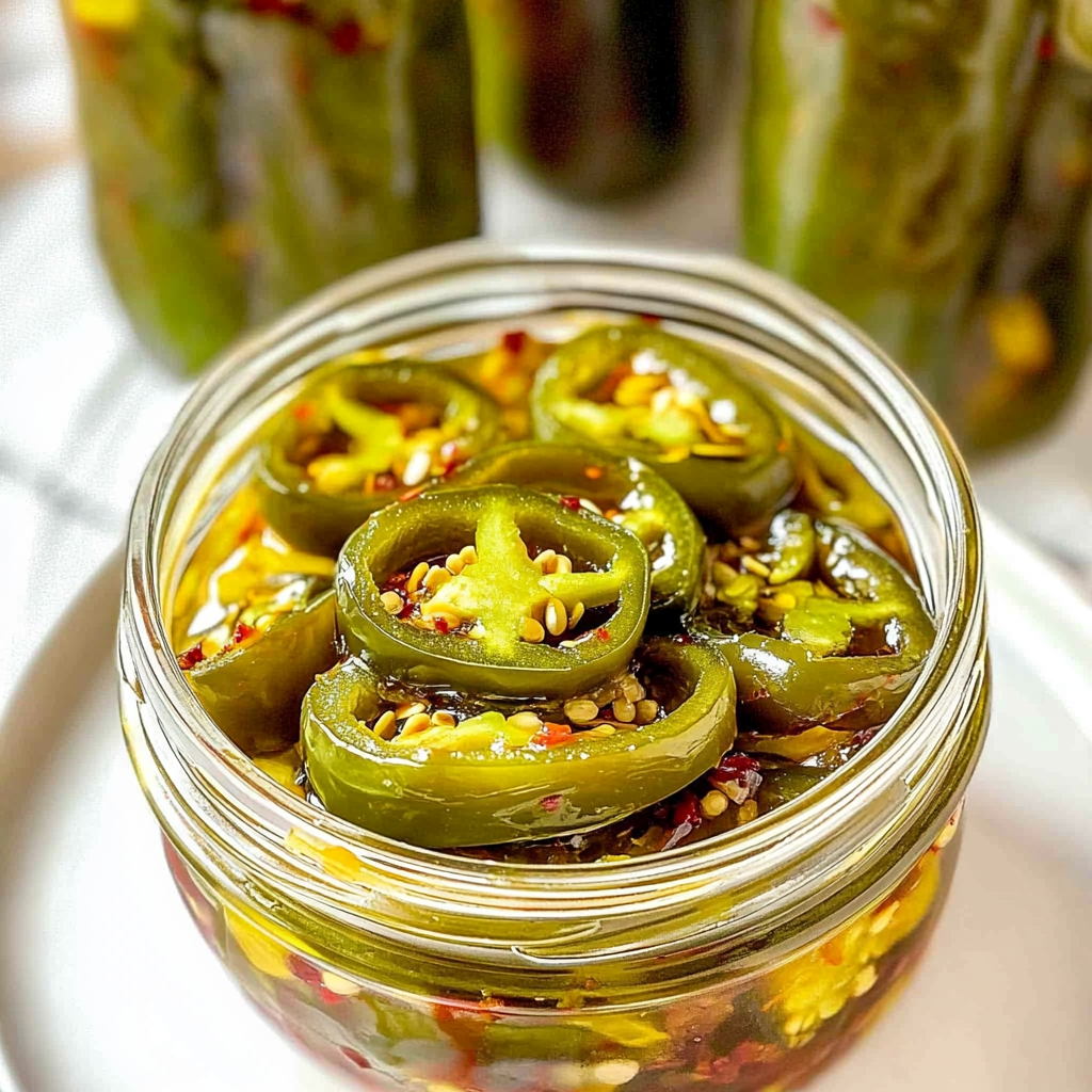 Recipe preparation for Candied Jalapenos
