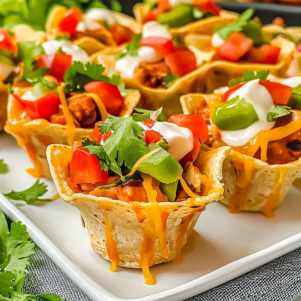 Recipe preparation for Enchilada Cups