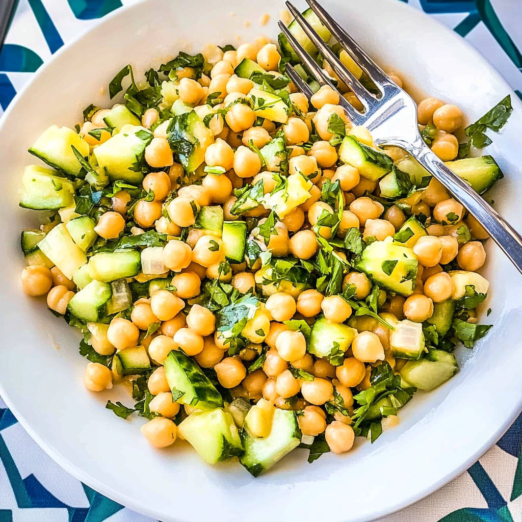 Recipe preparation for Summer Corn and Chickpea Salad