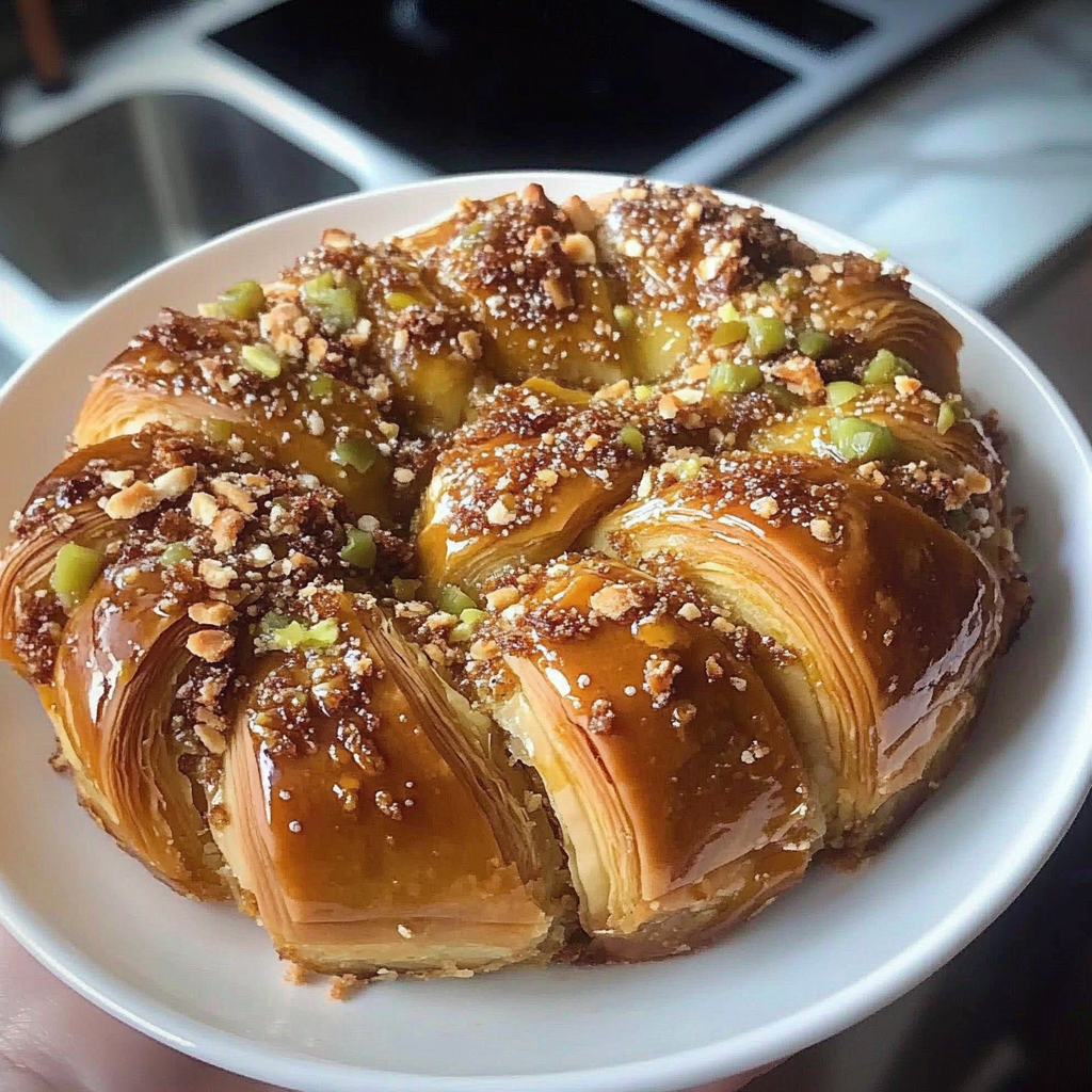 Recipe preparation for Baklava Babka Buns