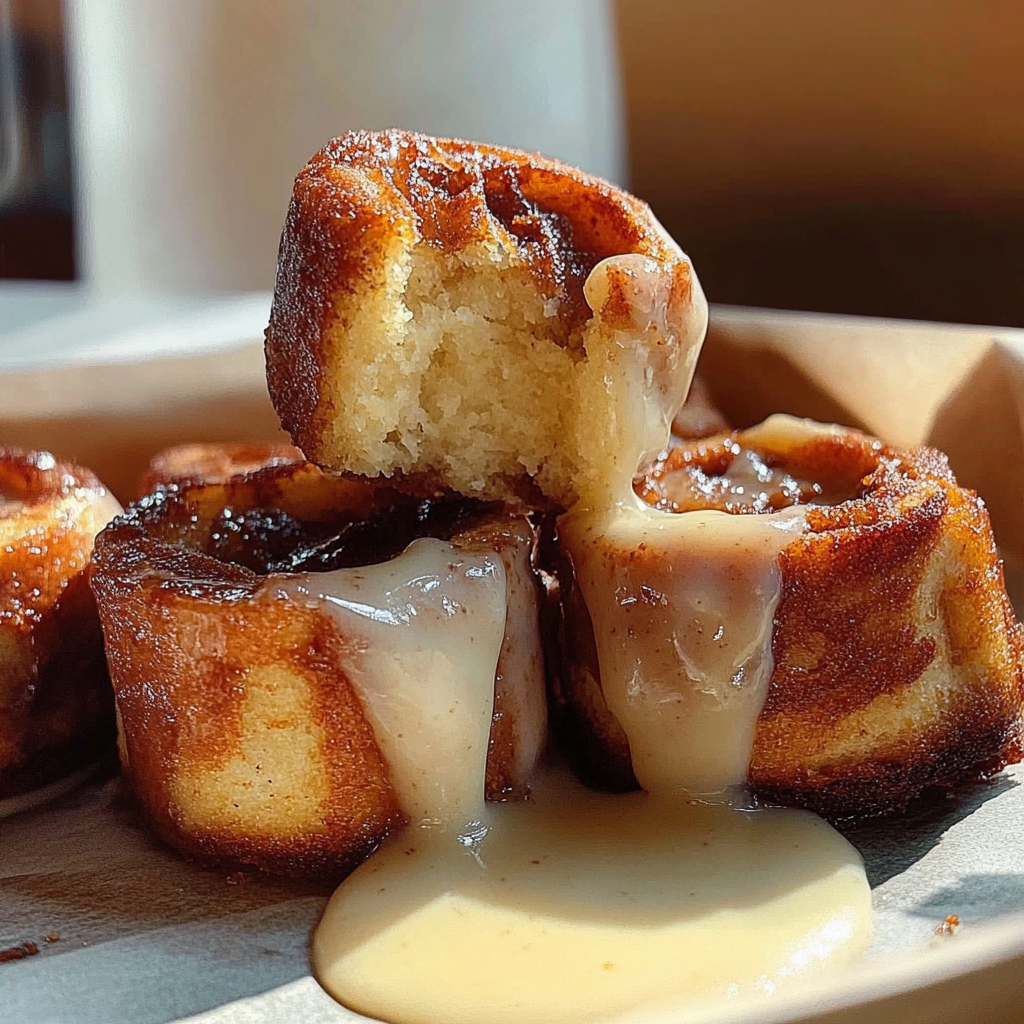 Recipe preparation for Mini Brown Butter Sourdough Cinnabundts