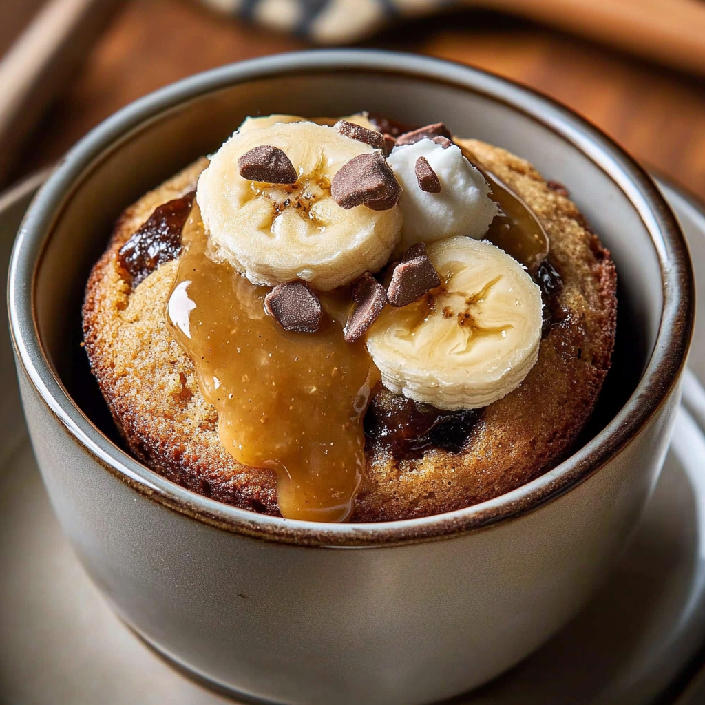 Recipe preparation for Banana Mug Cake