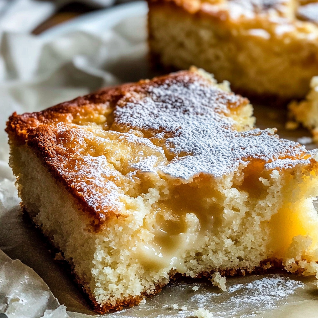 Recipe preparation for Best Gooey Butter Cake Without Cake Mix