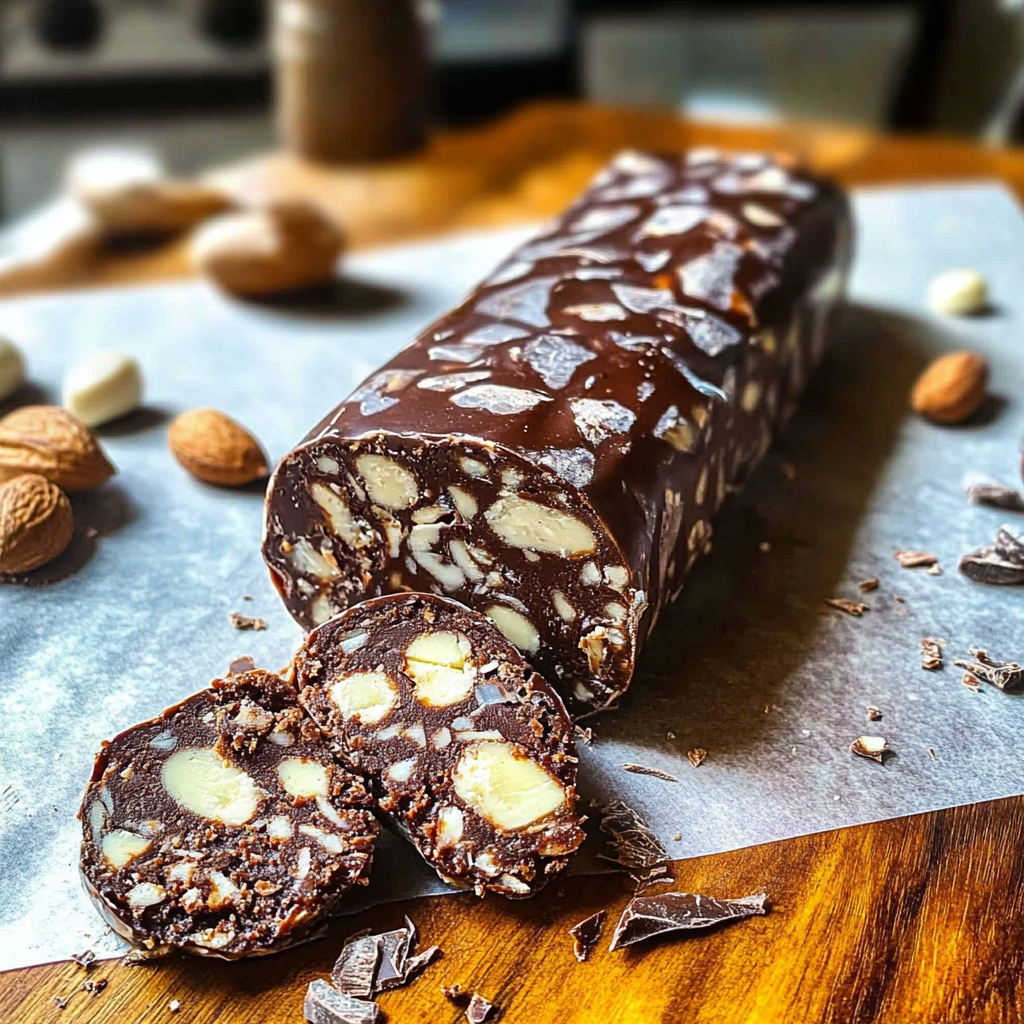 Recipe preparation for Chocolate Salami