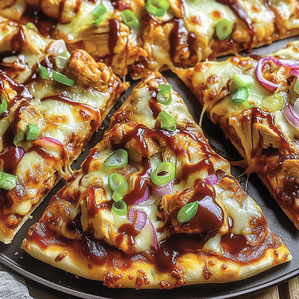 Recipe preparation for BBQ Chicken Pizza