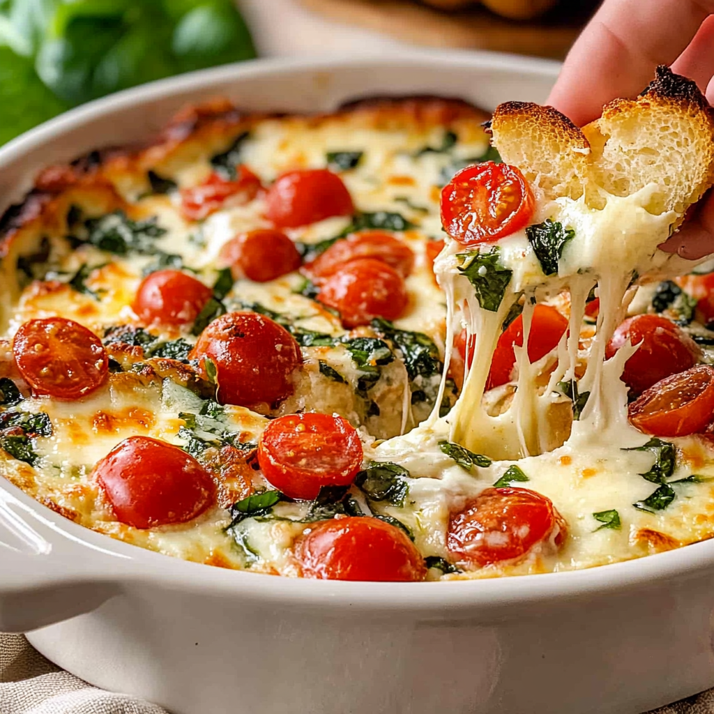 Recipe preparation for Summer Caprese Dip Recipe