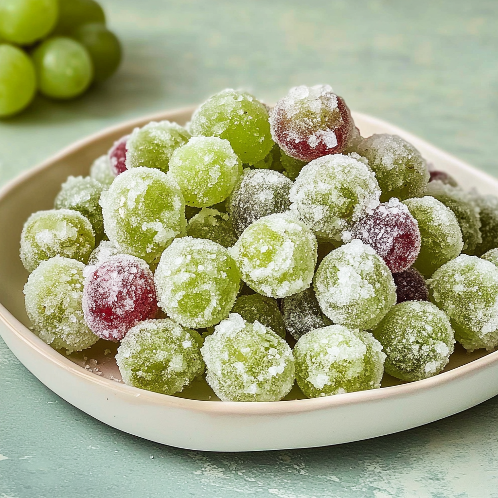 Recipe preparation for Summer Sour Candy Frozen Grapes