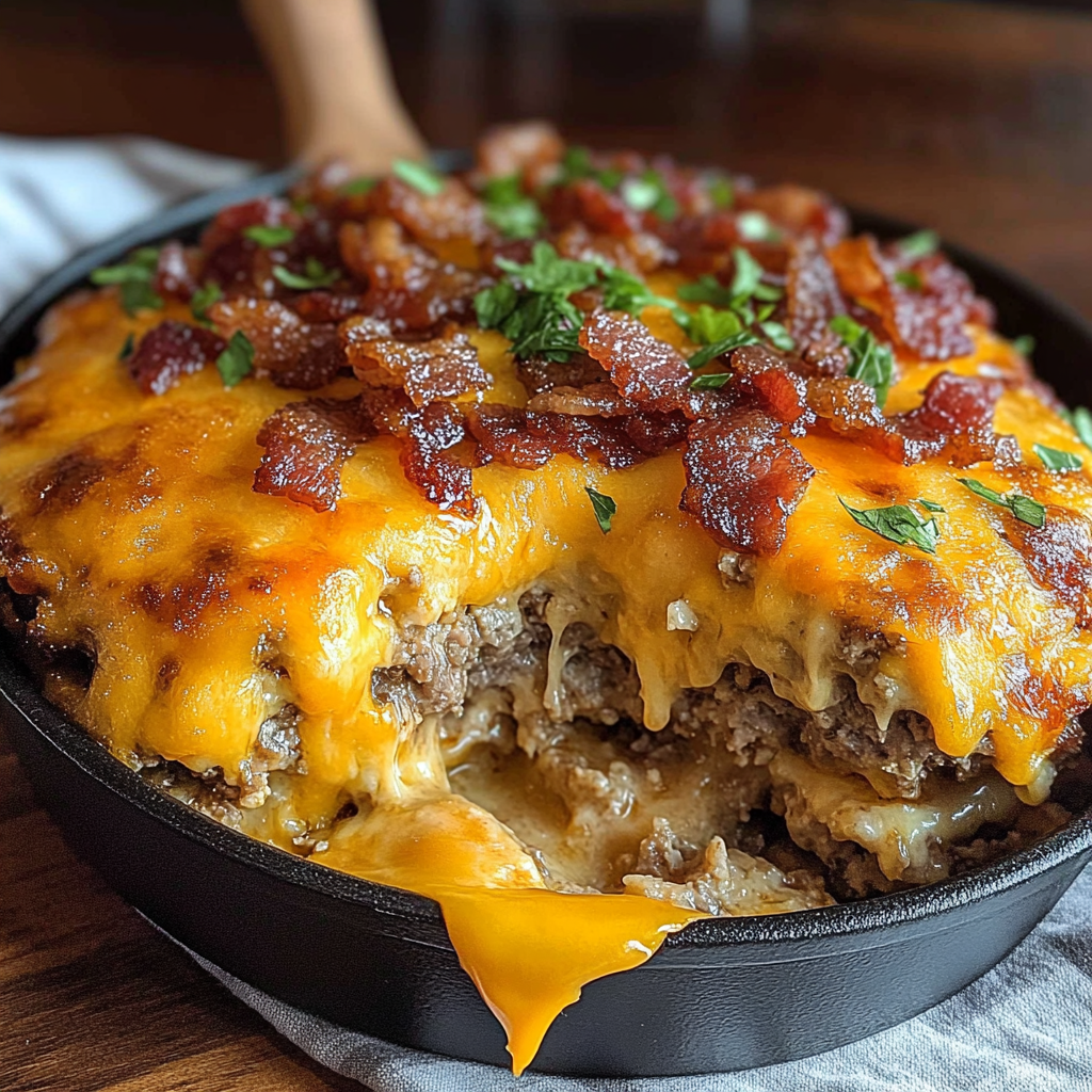 Recipe preparation for Low-Carb Turkey Bacon Cheeseburger