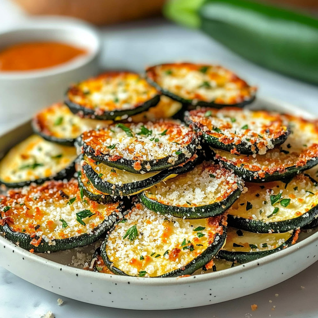 Recipe preparation for Crispy Baked Parmesan Zucchini