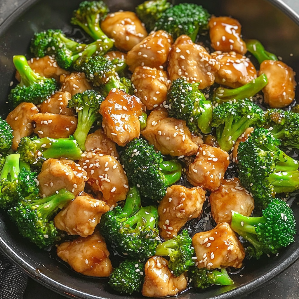 Recipe preparation for Honey Sesame Chicken and Broccoli