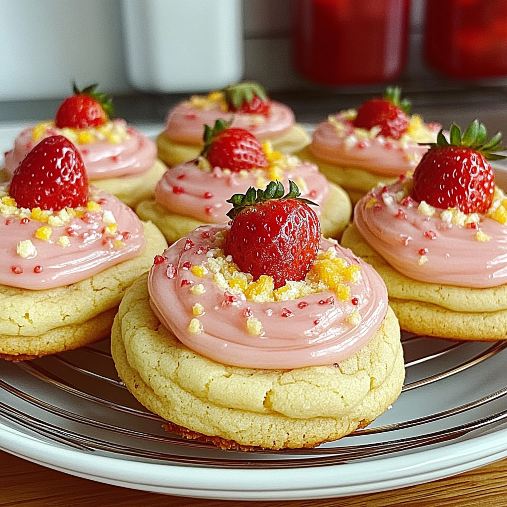 Recipe preparation for Strawberry Lemonade Cookies