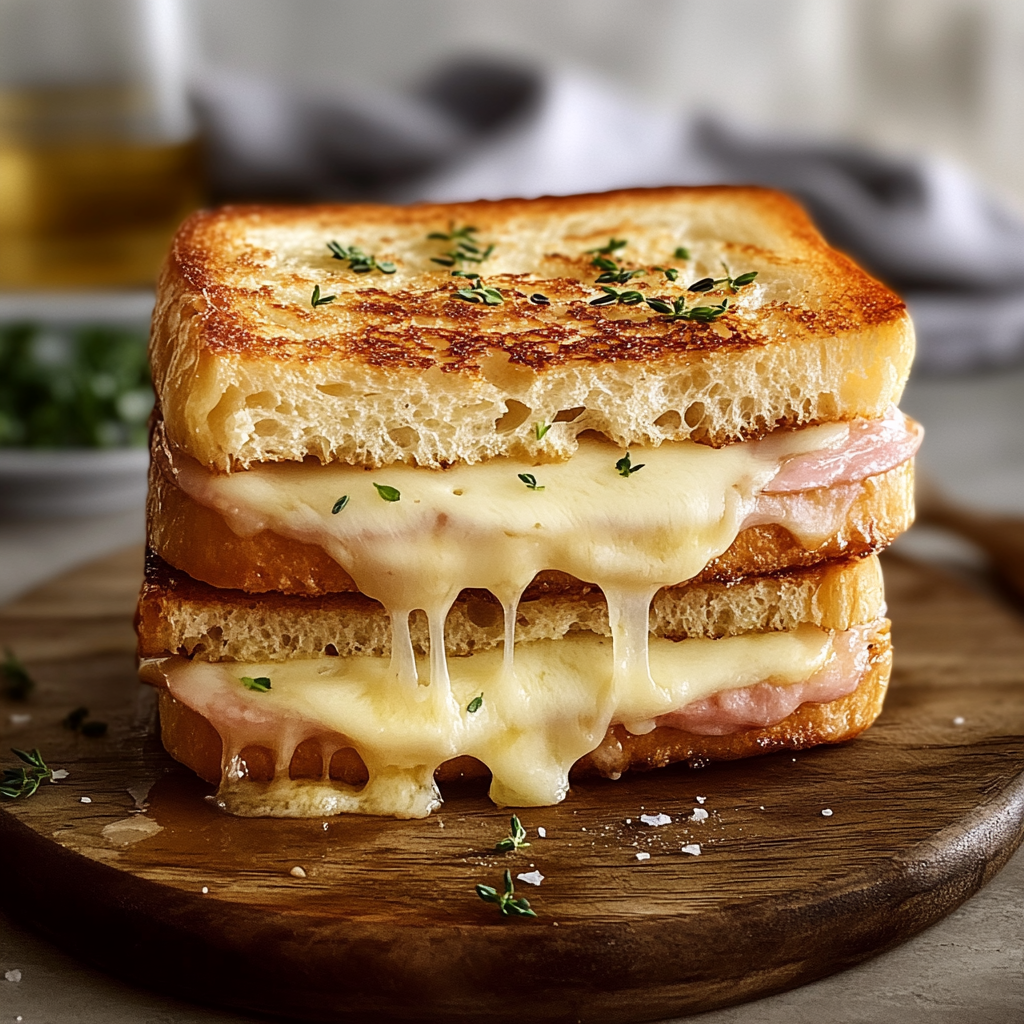 Recipe preparation for Croque-Monsieur