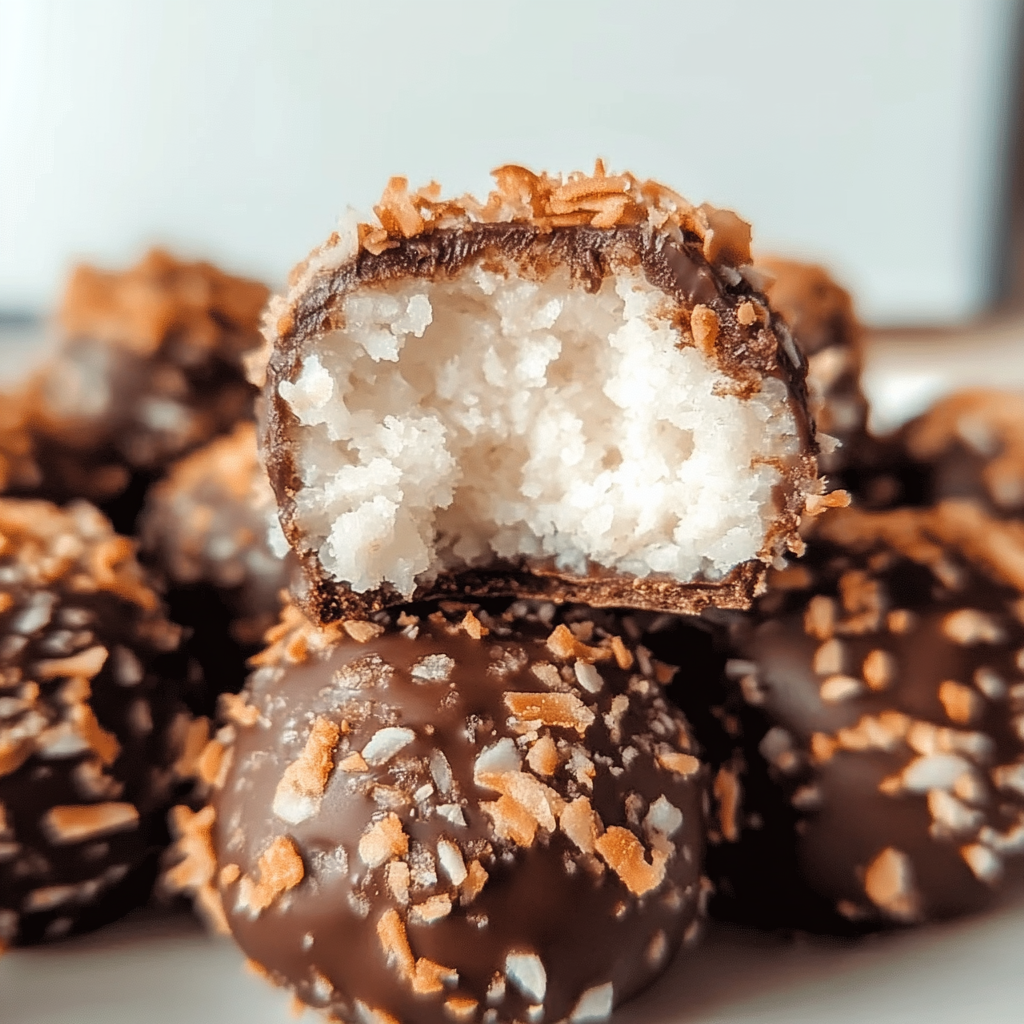 Recipe preparation for Chocolate Coconut Balls
