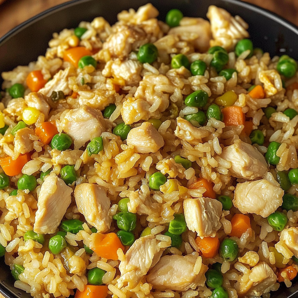 Recipe preparation for Easy Chicken Fried Rice