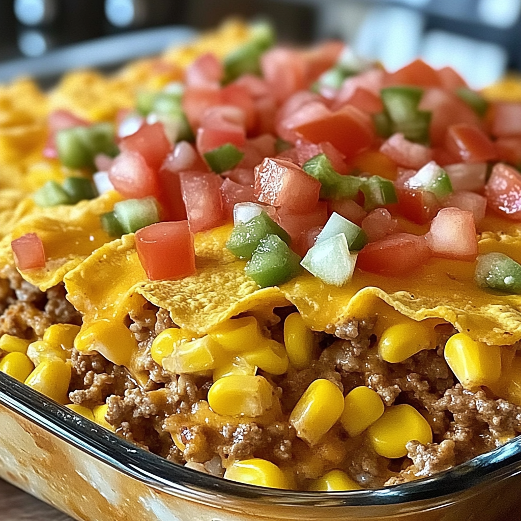 Recipe preparation for Walking Taco Casserole