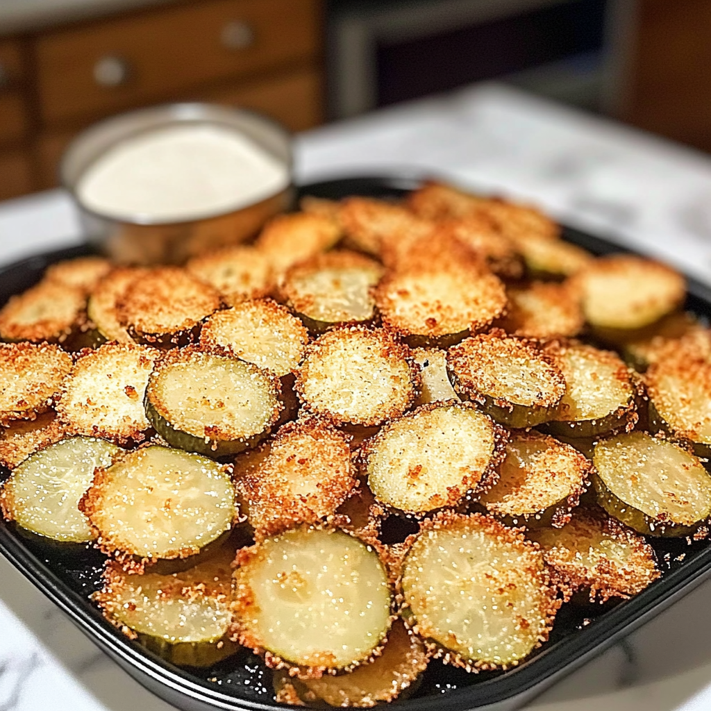 Recipe preparation for Air Fryer Fried Pickles