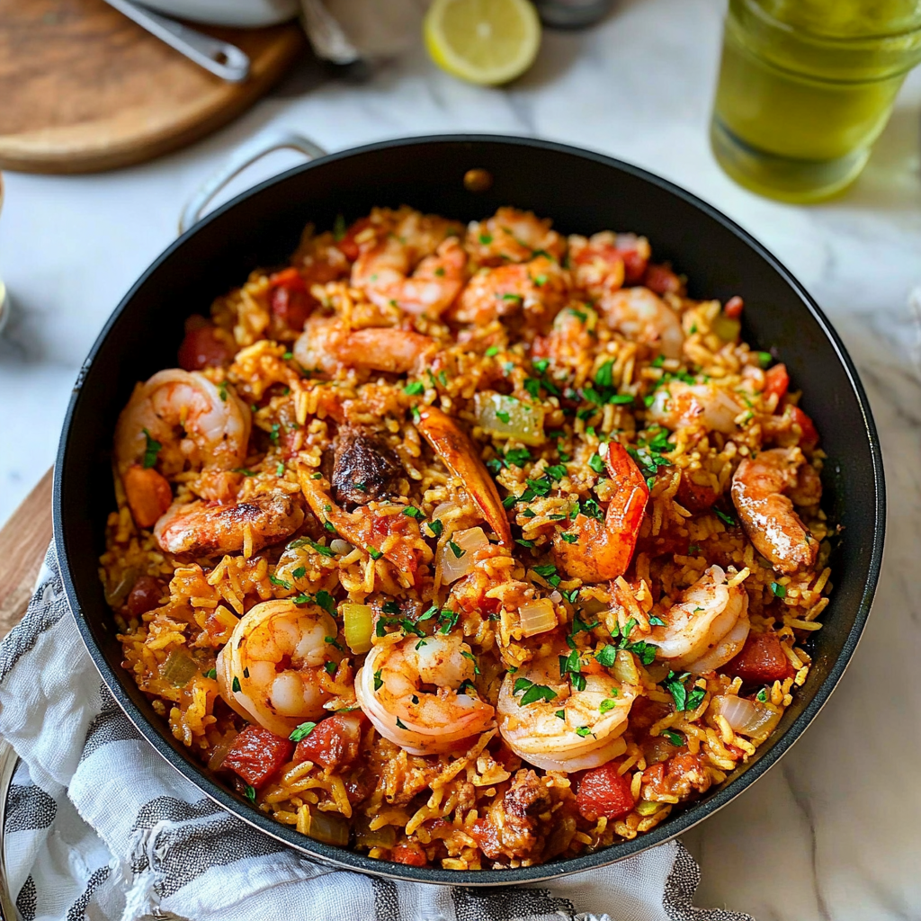 Recipe preparation for One Pot Jambalaya