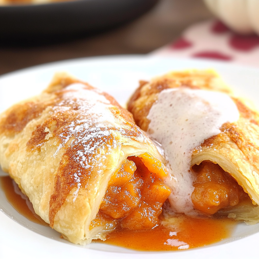 Recipe preparation for Crescent Roll Pumpkin Pie Dumplings