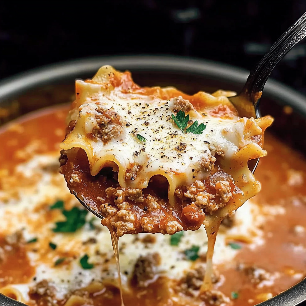 Recipe preparation for Instant Pot Lasagna Soup