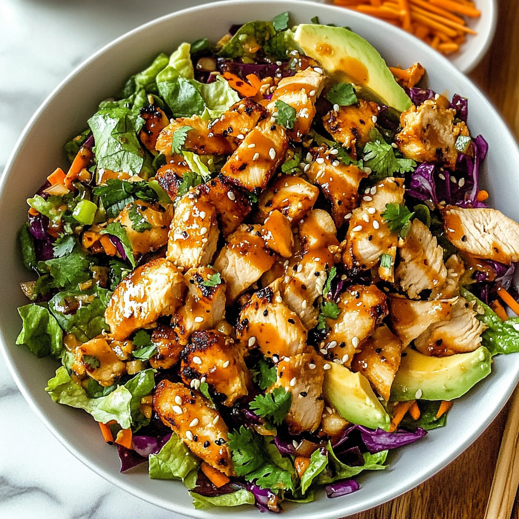 Recipe preparation for Asian Chicken Crunch Salad Recipe