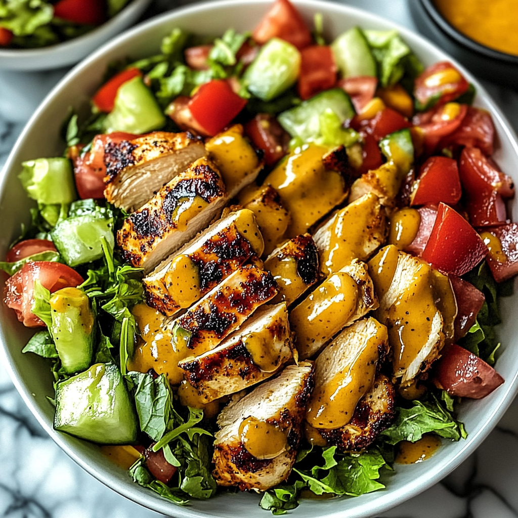 Recipe preparation for Honey Mustard Chicken Salad Recipe