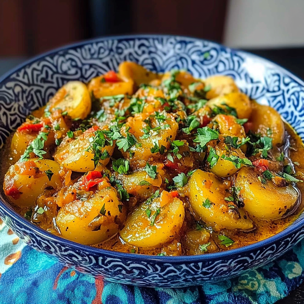 Recipe preparation for Dopiazeh Aloo Persian Potato Curry