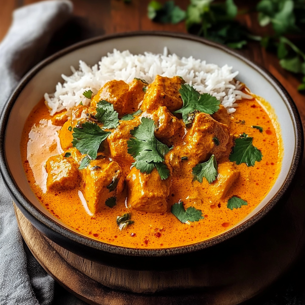 Recipe preparation for Butter Chicken Pumpkin Curry