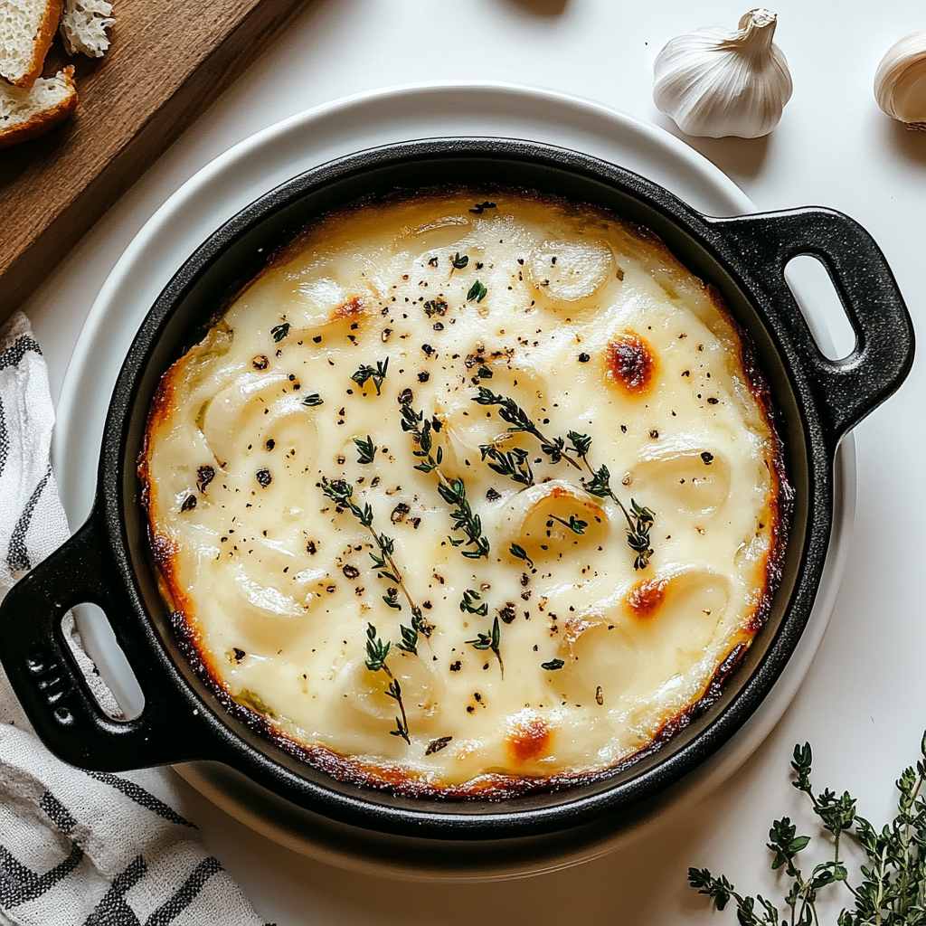 Recipe preparation for Country French Garlic Soup