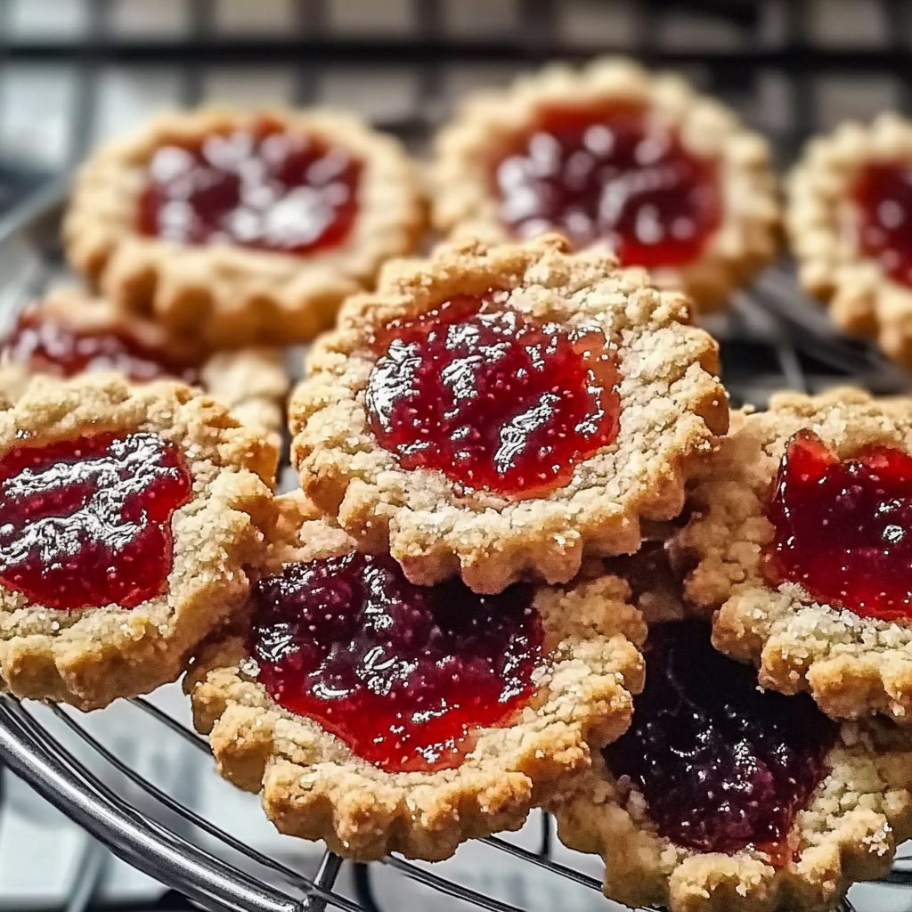 Recipe preparation for Strawberry Jam Cookies