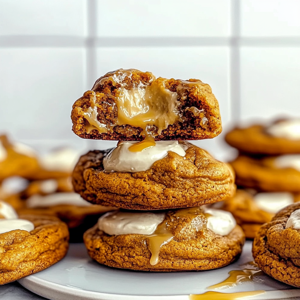 Recipe preparation for Irresistible Pumpkin Cheesecake Cookies Recipe