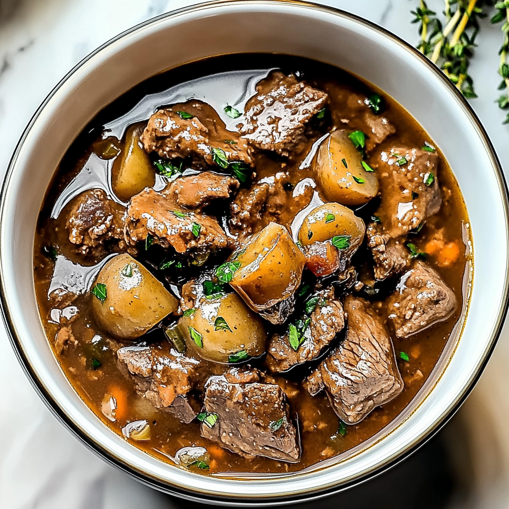 Recipe preparation for Keto Crockpot Beef Stew