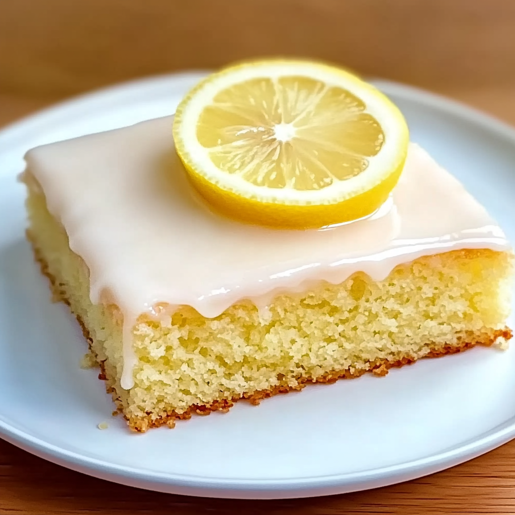Recipe preparation for Lemon Sheet Cake