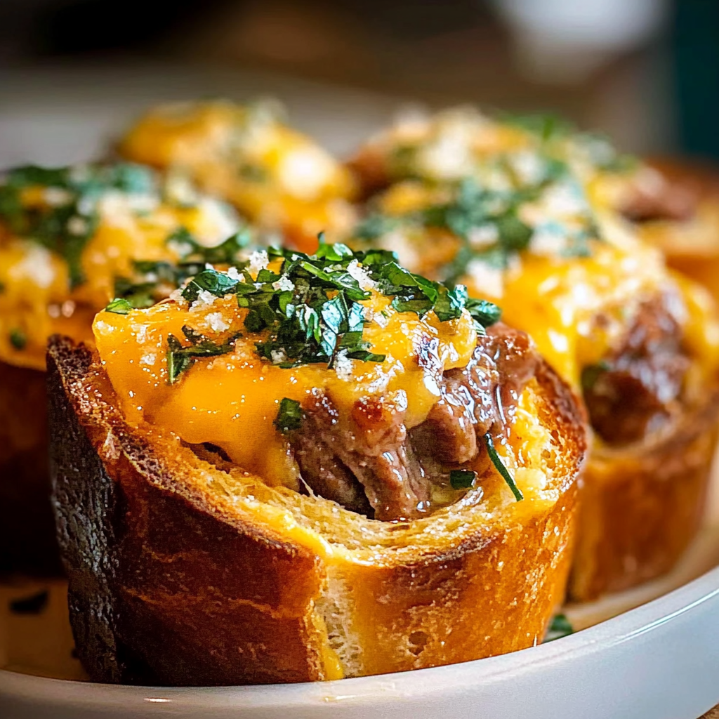 Recipe preparation for Roast Beef Cheddar Rolls