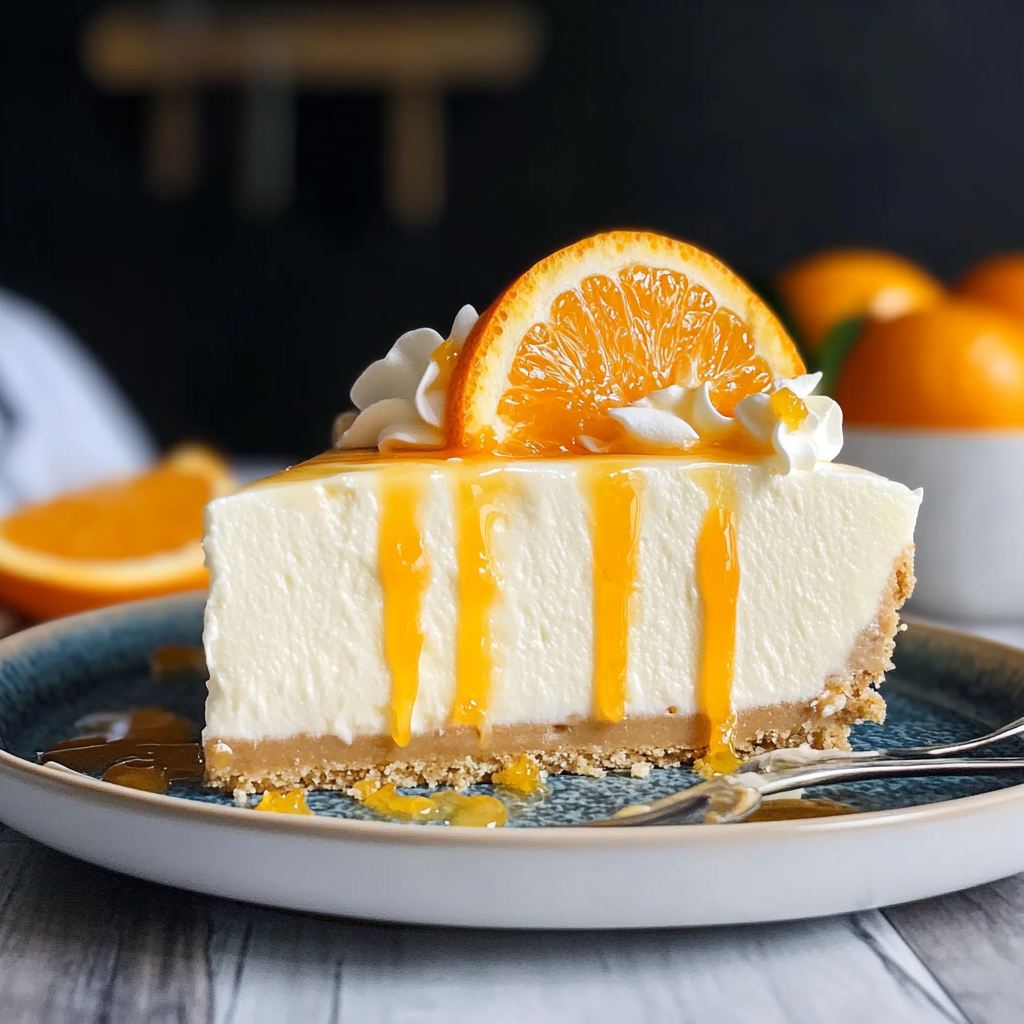 Recipe preparation for No-Bake Orange Creamsicle Cheesecake