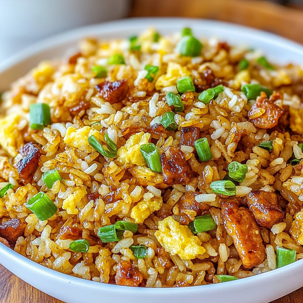 Recipe preparation for Hibachi Fried Rice at Home