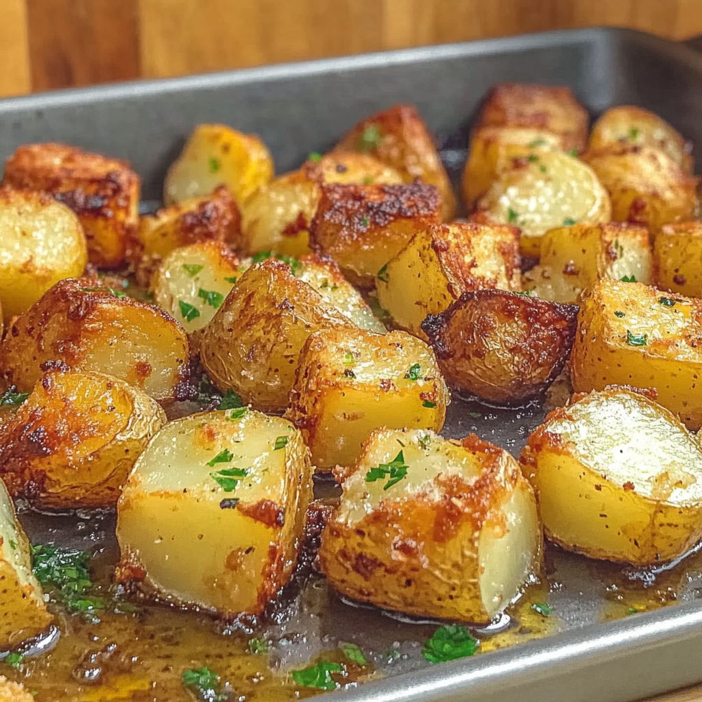 Recipe preparation for Crispy Roasted Potatoes Oven