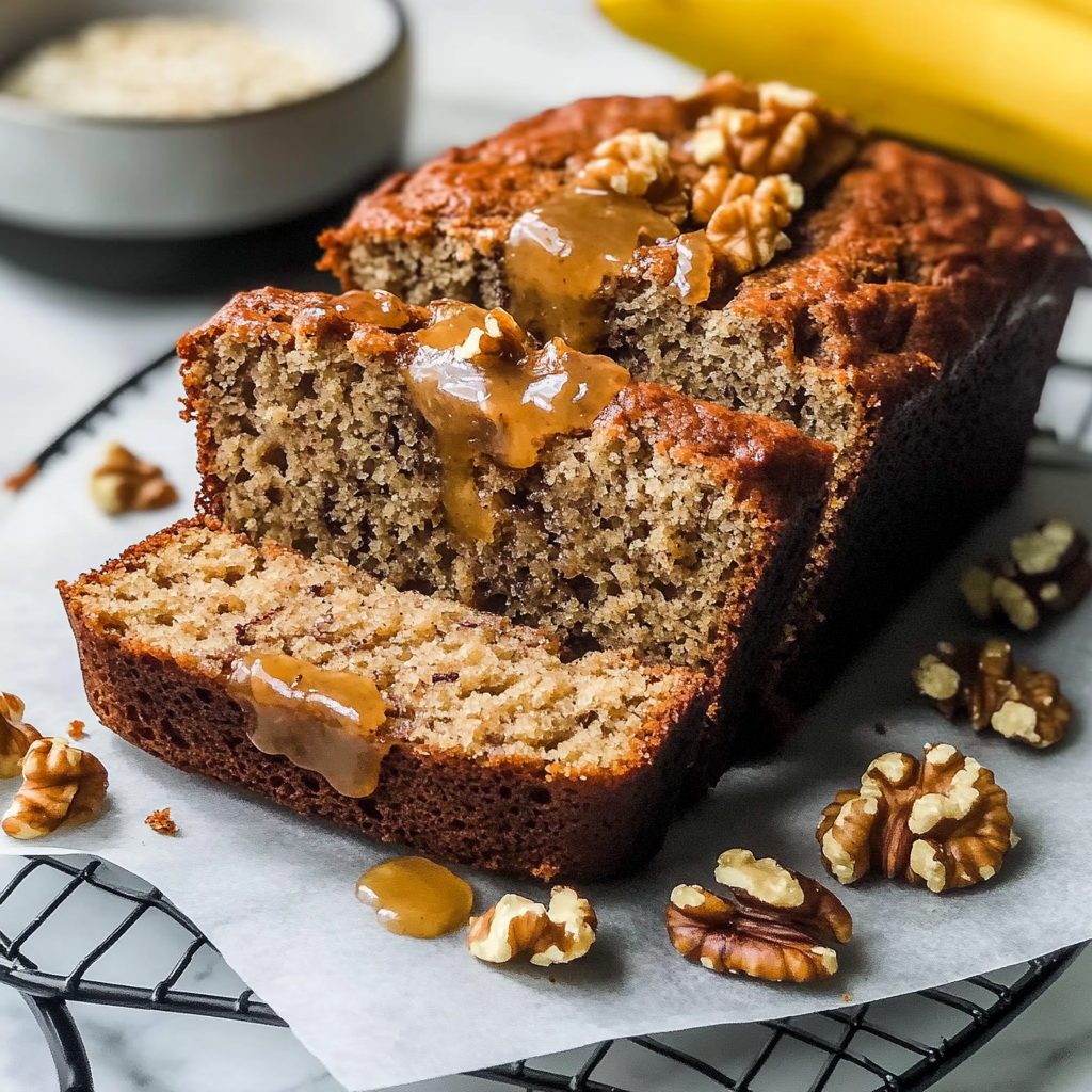Recipe preparation for Banana Bread with Walnuts